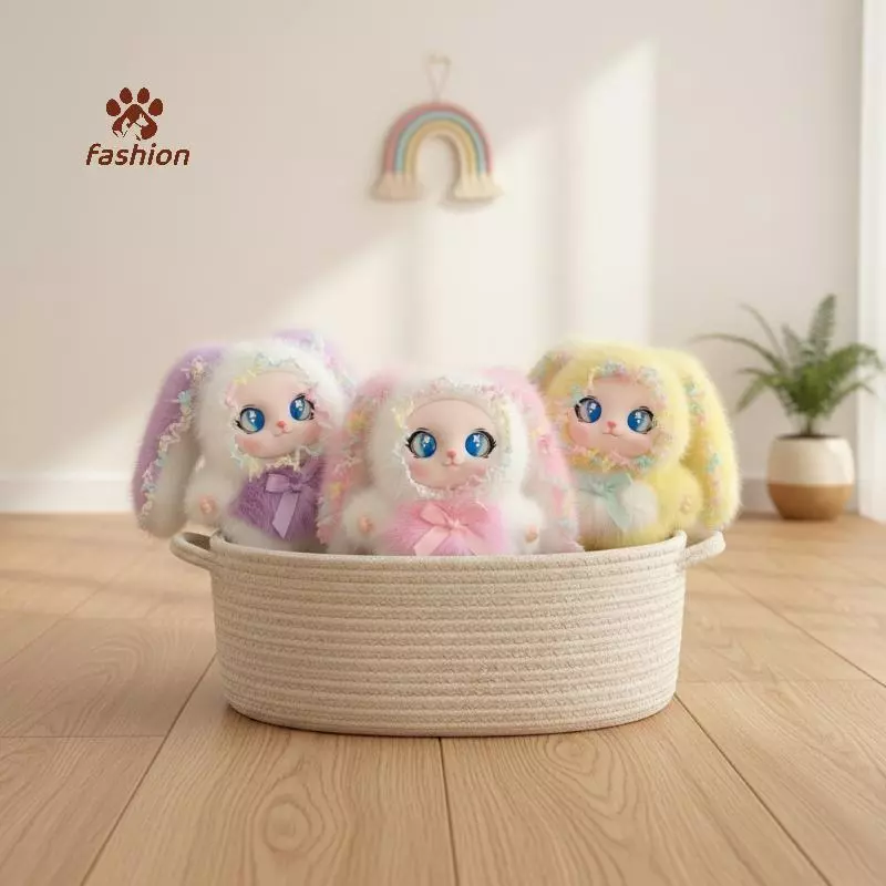 [Fas-t] Lovable Rabbit Ear Plush Pendant Toy Keychain Kids Bapa Accessories