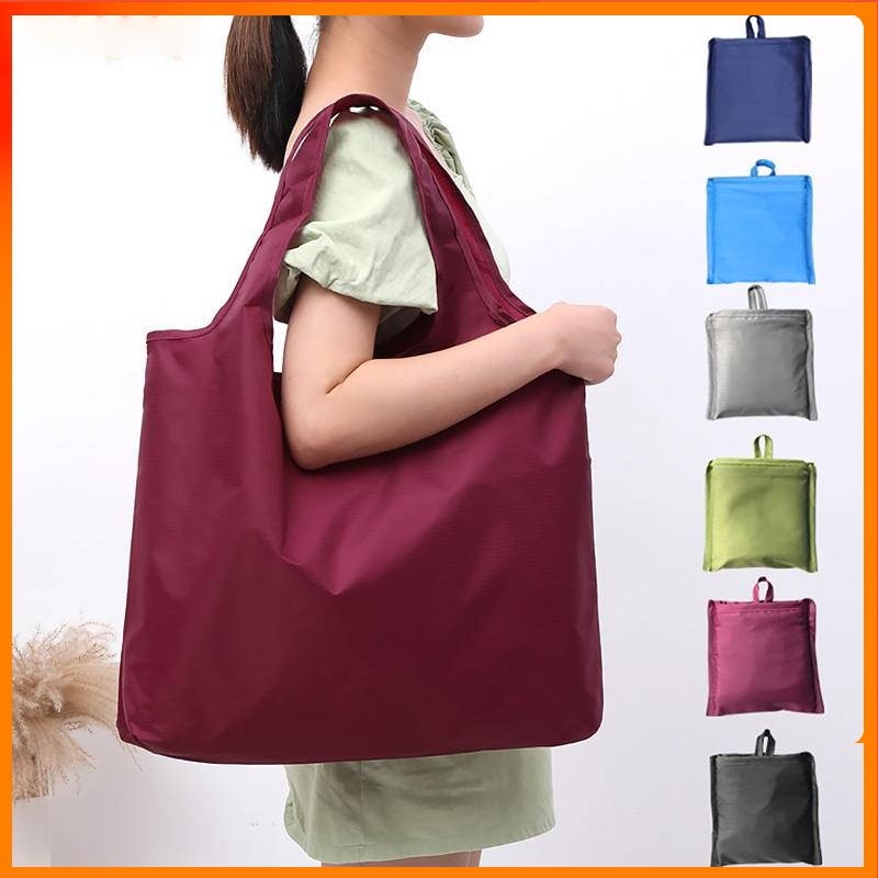 กระเป๋าช้อปปิ้งพับได้ Lady Oxford ผ้า Unisex Reusable Tote Pouches กระเป๋าถือกันน้ํากระเป๋าเดินทางร้านขายของชํา