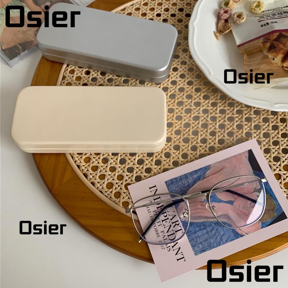 OSIER กล่องแว่นตาเรียบง่ายโลหะกล่องดีบุกป้องกันการล่มสลาย