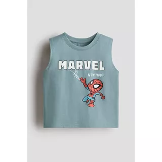 H&M(เอชแอนด์เอ็ม) เสื้อกล้ามผ้าคอตตอนพิมพ์ลาย เด็กชาย 1333087_1