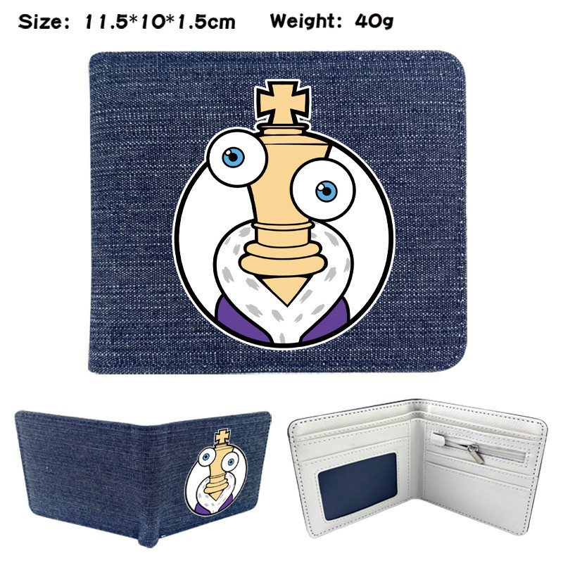 The Amazing Digital Circus Cartoon Men and Women Casual Denim Short Wallet Student Denim Coin Purse