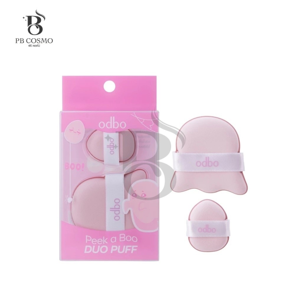 พัฟแต่งหน้า Odbo Peek A Boo Duo Puff od8083 บรรจุ 2 ชิ้น