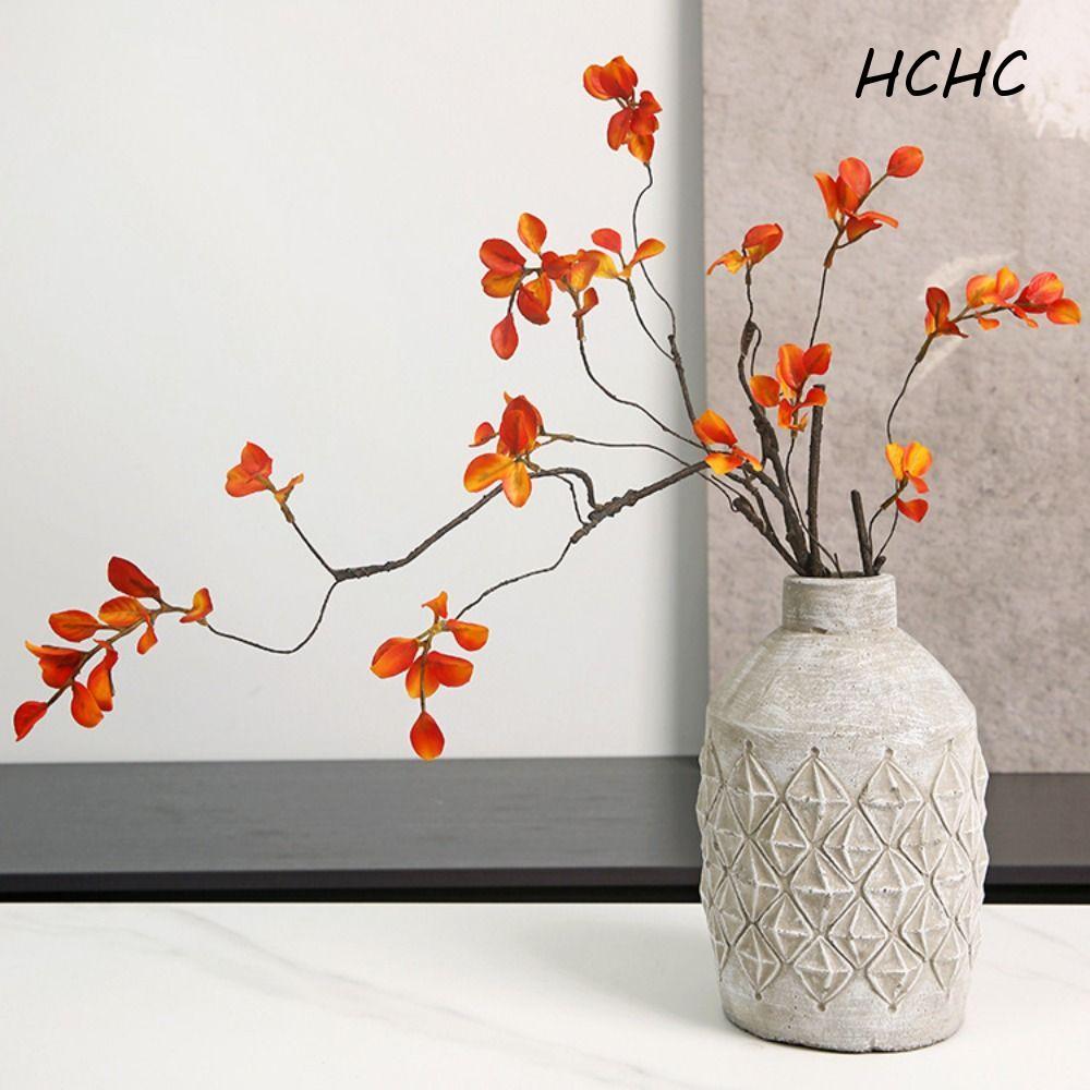 ELLSWORTH ฤดูใบไม้ร่วง Leaf Plant Bouquet, ยาว Retro ประดิษฐ์ Maple Leaf, ประดิษฐ์แยก 2 ส้อม/3 ส้อม Handmade ปลอม Maple Leaf สาขา Courtyard
