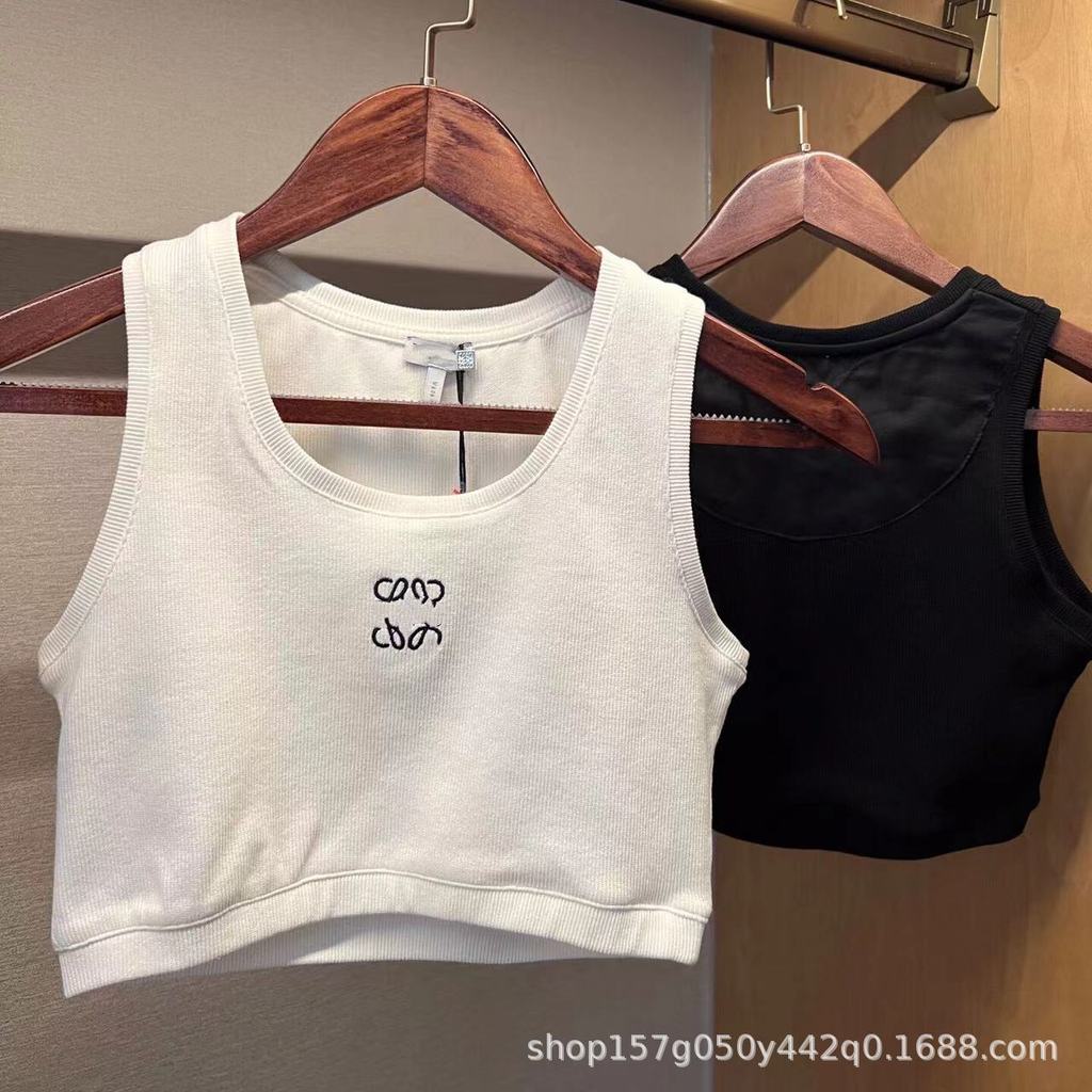 Lhome เสื้อแขนกุดปักลายยืด