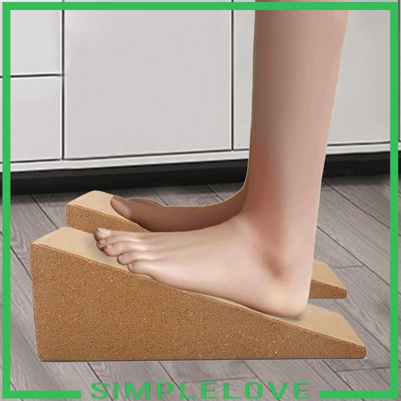 [เรียบง่าย] 2 ชิ้น Squat Wedge Block Calf Stretcher Slant Board Heel Elevated Squat Ramp Foot
