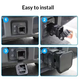 JackeyLovezz ยาง 2 นิ้วลากจูง Hitch ครอบคลุมอเนกประสงค์ Trailer Hook Plug สําหรับ Superior Dust Guard และความทนทาน TH