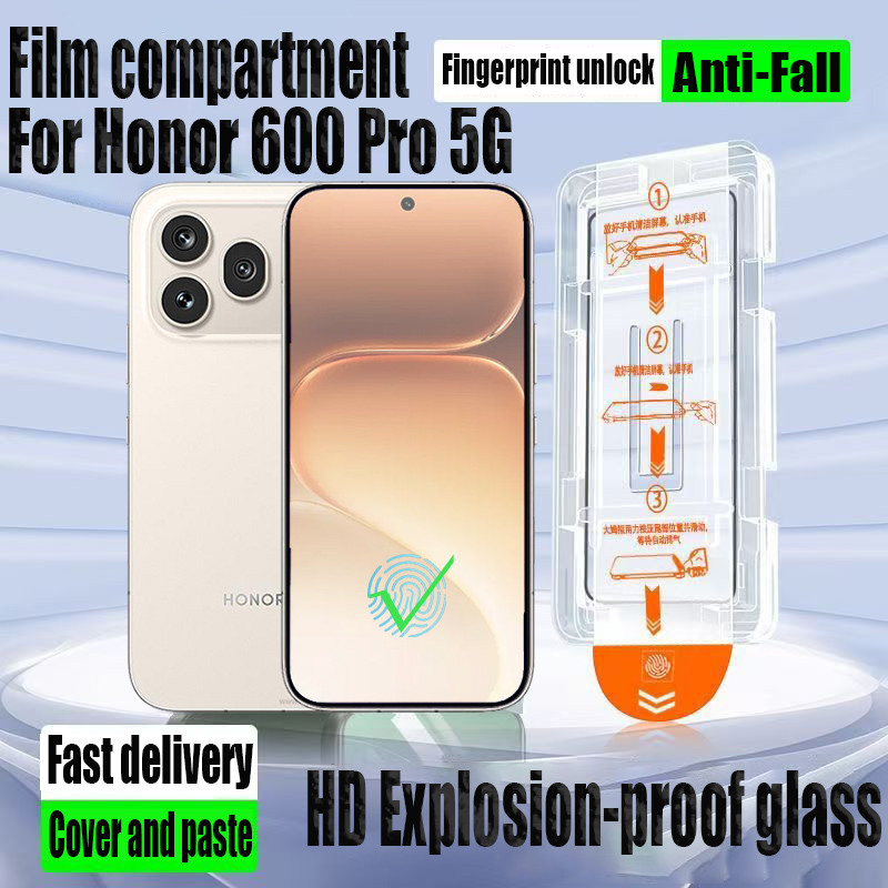 1- 2 ชิ้น Simple Paste HD กระจกนิรภัยป้องกันหน้าจอสําหรับ Honor 600 Pro 400 5G ป้องกัน Flim