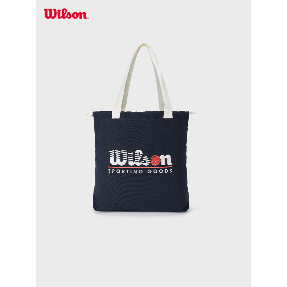 Wilson Wilson Classic ปัก LOGO ความจุขนาดใหญ่ Daily Commuter All-Match กระเป๋าสะพายกีฬากระเป๋าเทนนิส