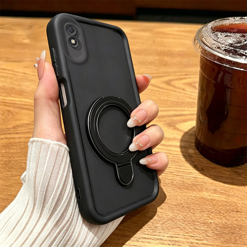 PBZZ สําหรับ redmi 9a redmi 9 เคสโทรศัพท์ Softcase ซิลิโคนกันกระแทกใหม่ออกแบบความงามพร้อมผู้ถือสําหรับชายสีดํา JTUZJ3
