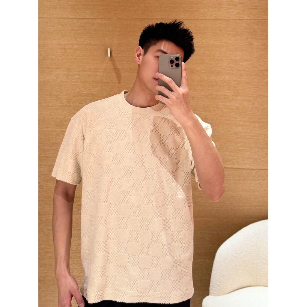 LOU * IS VUIT * TON/L * V/2026 ต้นฤดูใบไม้ผลิสไตล์ใหม่เสื้อยืดแขนสั้นผู้ชายผู้หญิงคู่ฤดูใบไม้ร่วงพิม