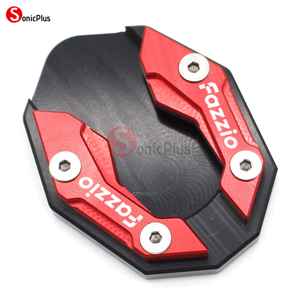 สําหรับ Yamaha Fazzio 125 2013-2025 อุปกรณ์เสริมรถจักรยานยนต์ CNC Kickstand ขาตั้ง Extension Pad โลโก้