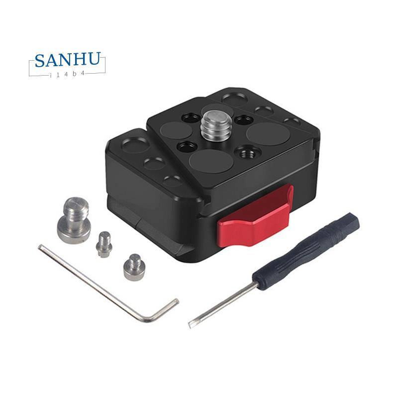 Anti-Shake Quick Release Base 1/4 Universal V-Type Quick Release Plate กล้องกีฬา Quick Release Brack