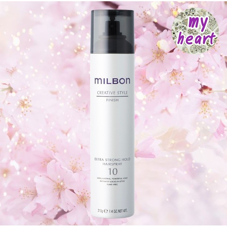 Milbon Creative Style Extra Strong Hold Hairspray 10 210g สเปรย์มอบการยึดเกาะที่ทรงพลังป้องกันการชี้ฟูและล็อคทรงผมทันที