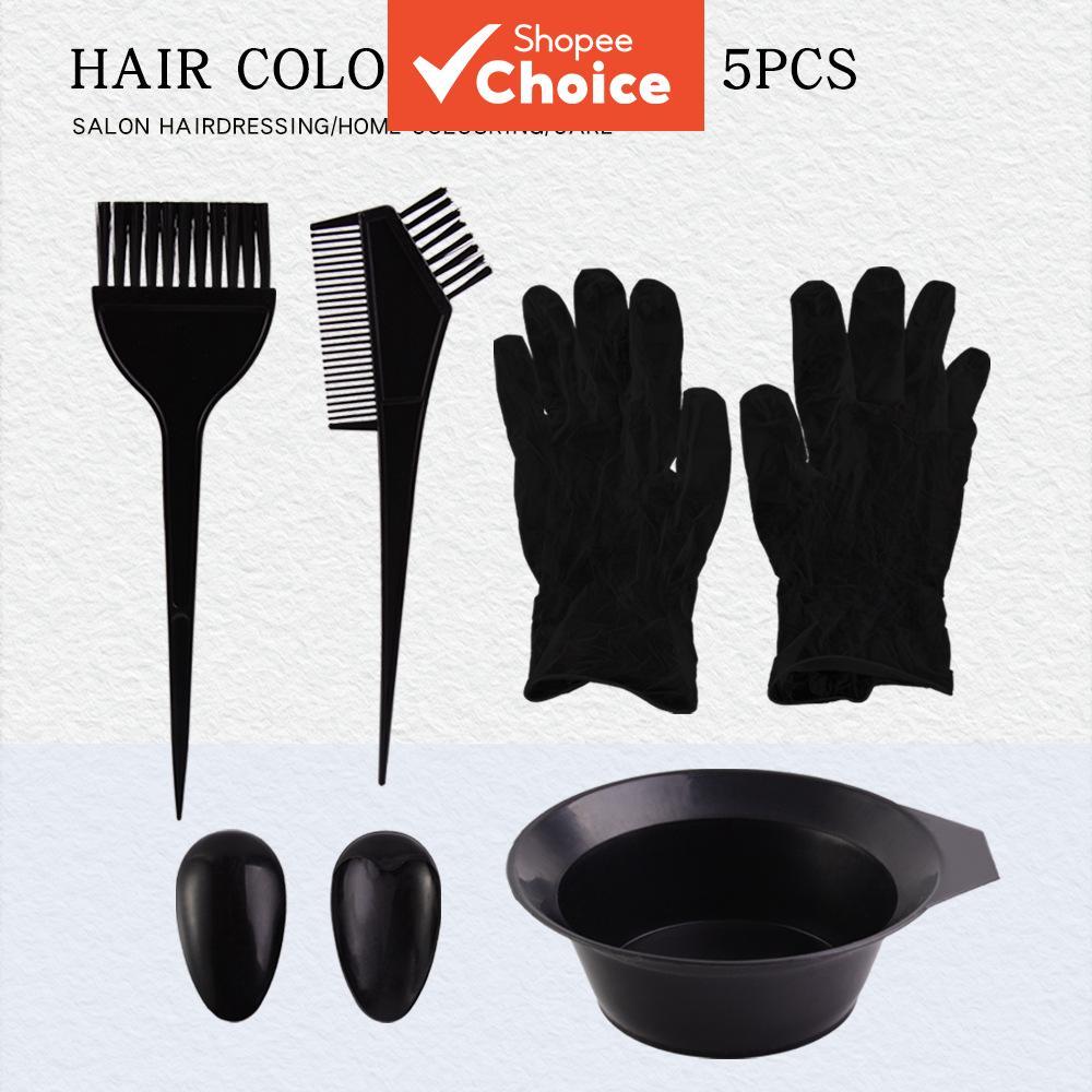 ชุดชามย้อมผมแบบใช้แล้วทิ้งห้า/7/9 ชิ้น: เครื่องมือดูแลสีระดับมืออาชีพและดูแล