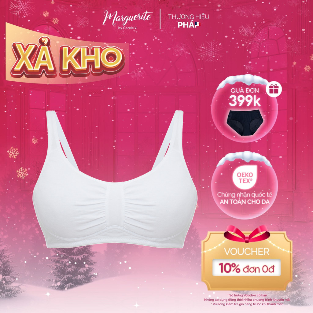 เสื้อชั้นในสําหรับสาววัยแรก พยุงหน้าอก โฟมบางไร้โครง OEKO-TEX standard Antibiotic Cotton | CORÈLE TE