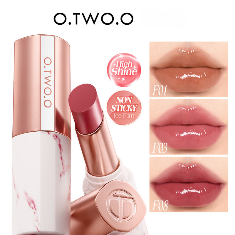 [สินค้าใหม่] O.TWO.O สีฟิล์มน้ําแข็ง ลิปสติกกระจกติดทนนาน กันน้ํา ลิปสติกเนื้อแมท ถ้วยไม่ติด