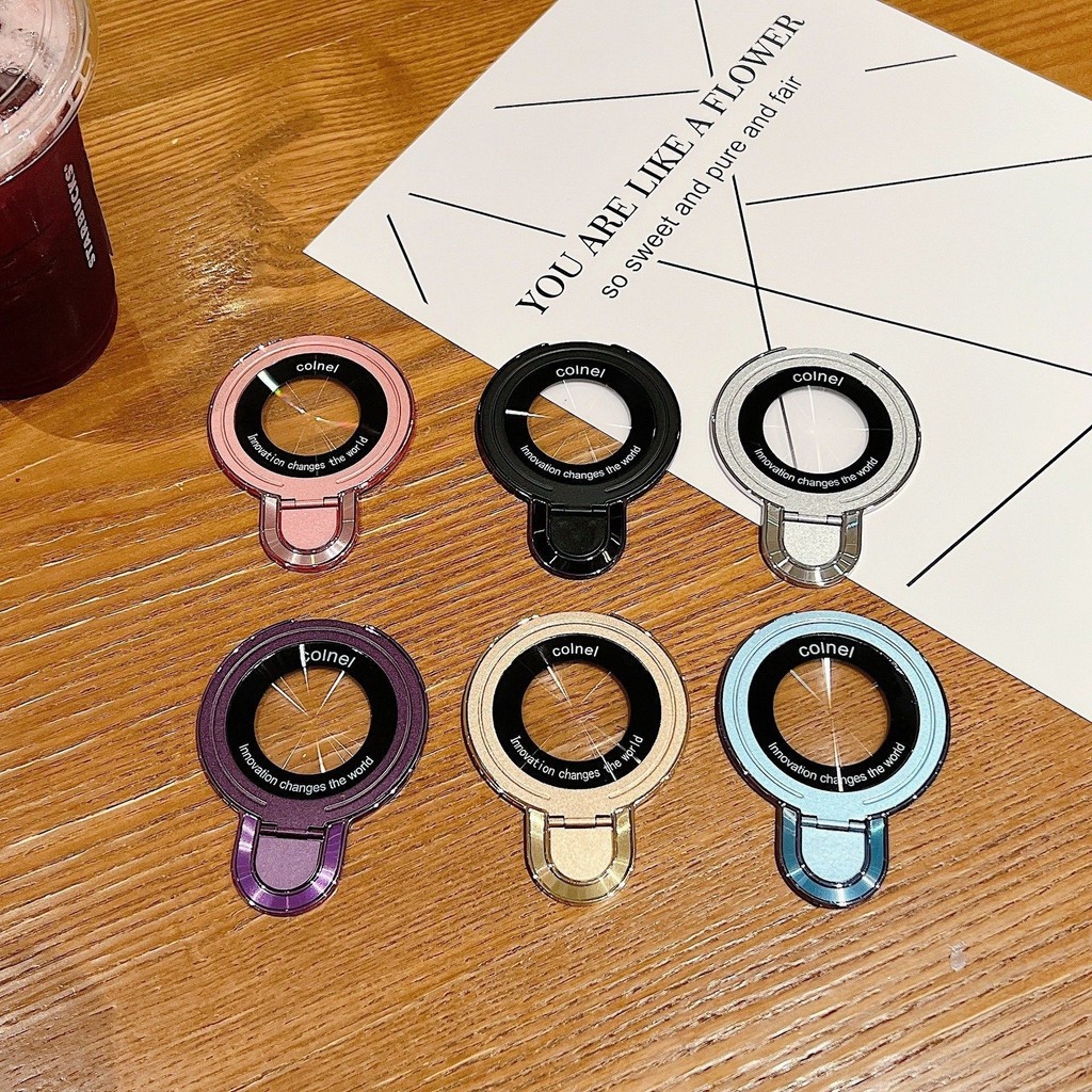 magnetic griptok griptok แม่เหล็ก U Shield Alloy Phone Case Magnetic Ring Buckle Ultra-Thin Invisibl