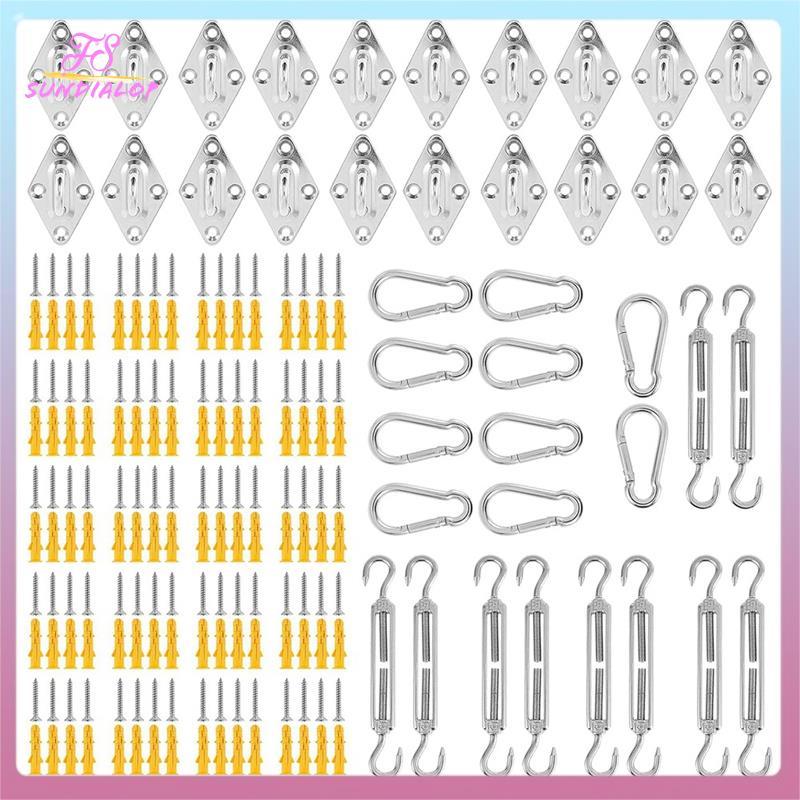 [sundialop.th] ชุดยึด Sail Shade ชุดฮาร์ดแวร์สีอาทิตย์ 6 นิ้วสําหรับสามเหลี่ยมสี่เหลี่ยมผืนผ้า Sun S