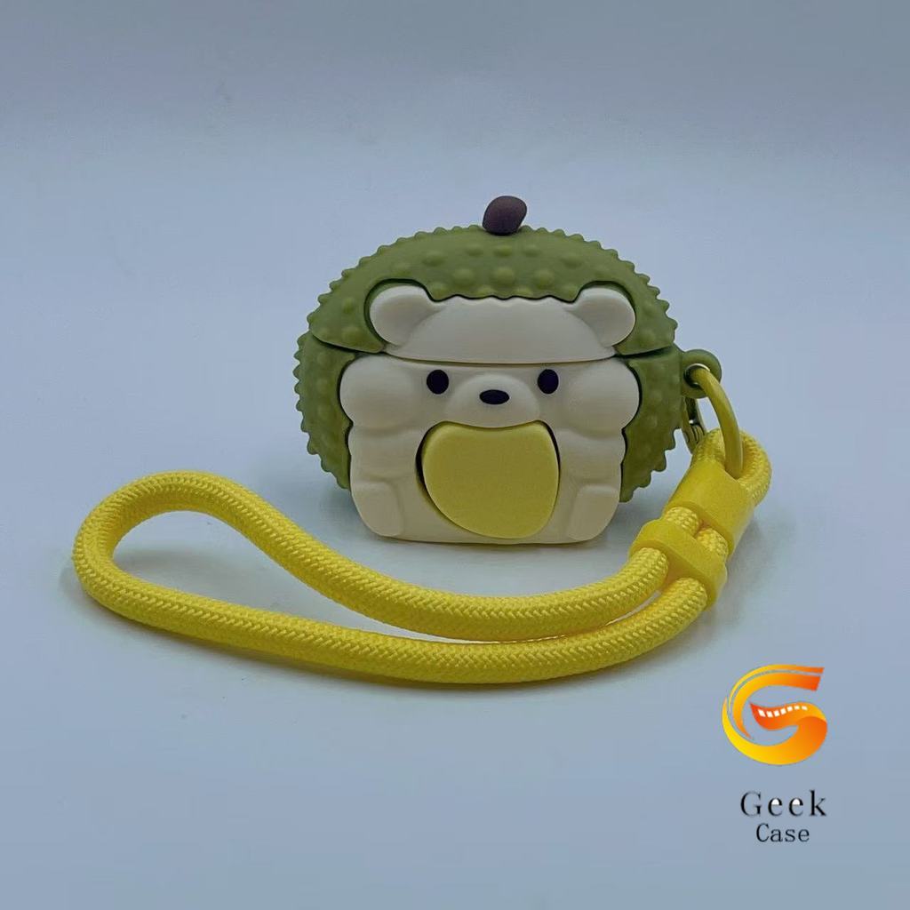 Geek สําหรับ GOOJODOQ J201 J206 J228 J229  เคส Case หูฟัง Case & Lanyard รูปแบบเม่นทุเรียนน่ารัก