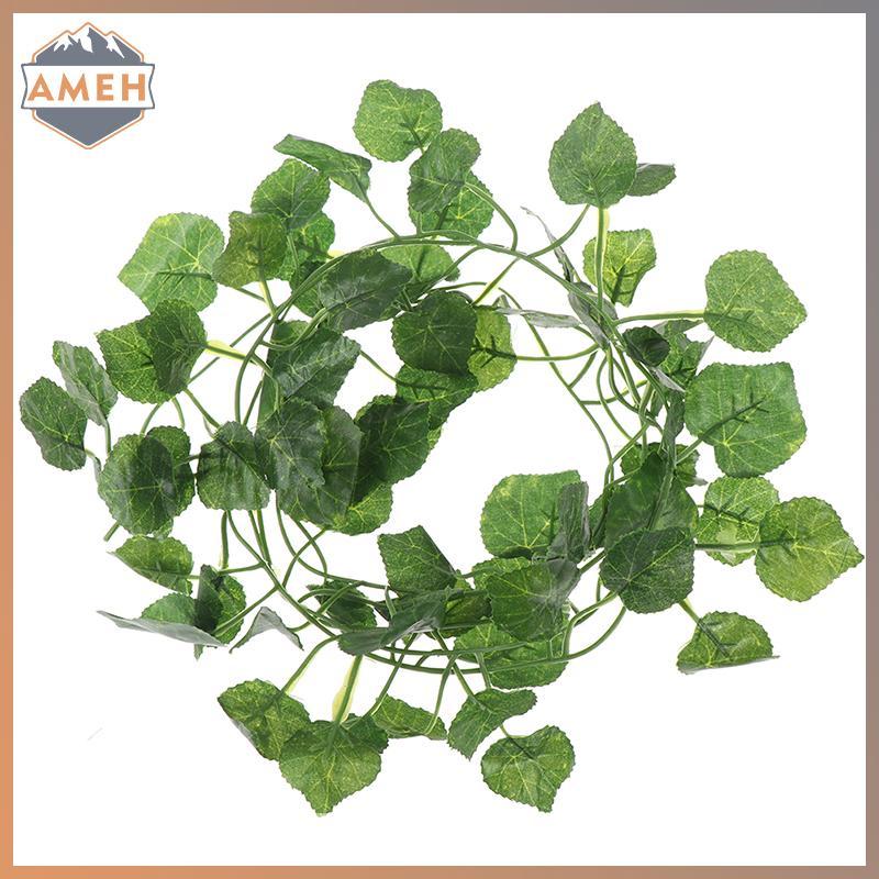 Technicolorepic 2.0m Artficial Vine พืชสีเขียว Leaf แขวนตกแต่งหวาย Liana ผนังใบ TEC
