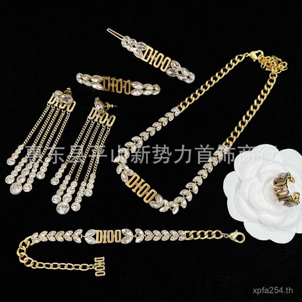 ต่างหู D Home Dis ข้าวสาลีหูแหวน/สร้อยคอเข็มกลัดสร้อยข้อมือสร้อยคอหญิง Rhinestone พู่คลิปผม Horse Ey