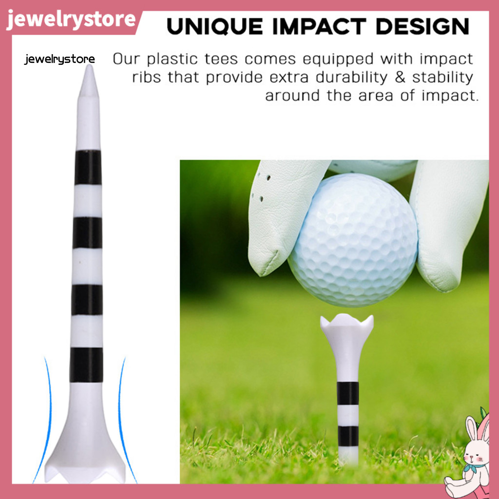 JEW Long-lasting Golf Tees ทนทาน Golf Tees 20pcs High Stability Unbreakable Golf Tees สําหรับการฝึกอ