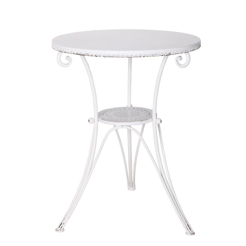 French wrought iron garden chair small table simple home flower shop balcony set round table small c