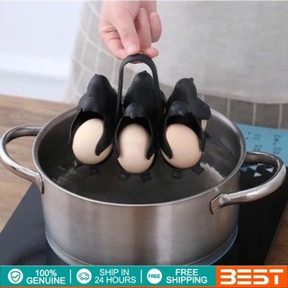 Penguin Shaped Egg Cooker Cute Kitchen Breakfast Helper Cute Design Anti Scald Handle Quick Cooking