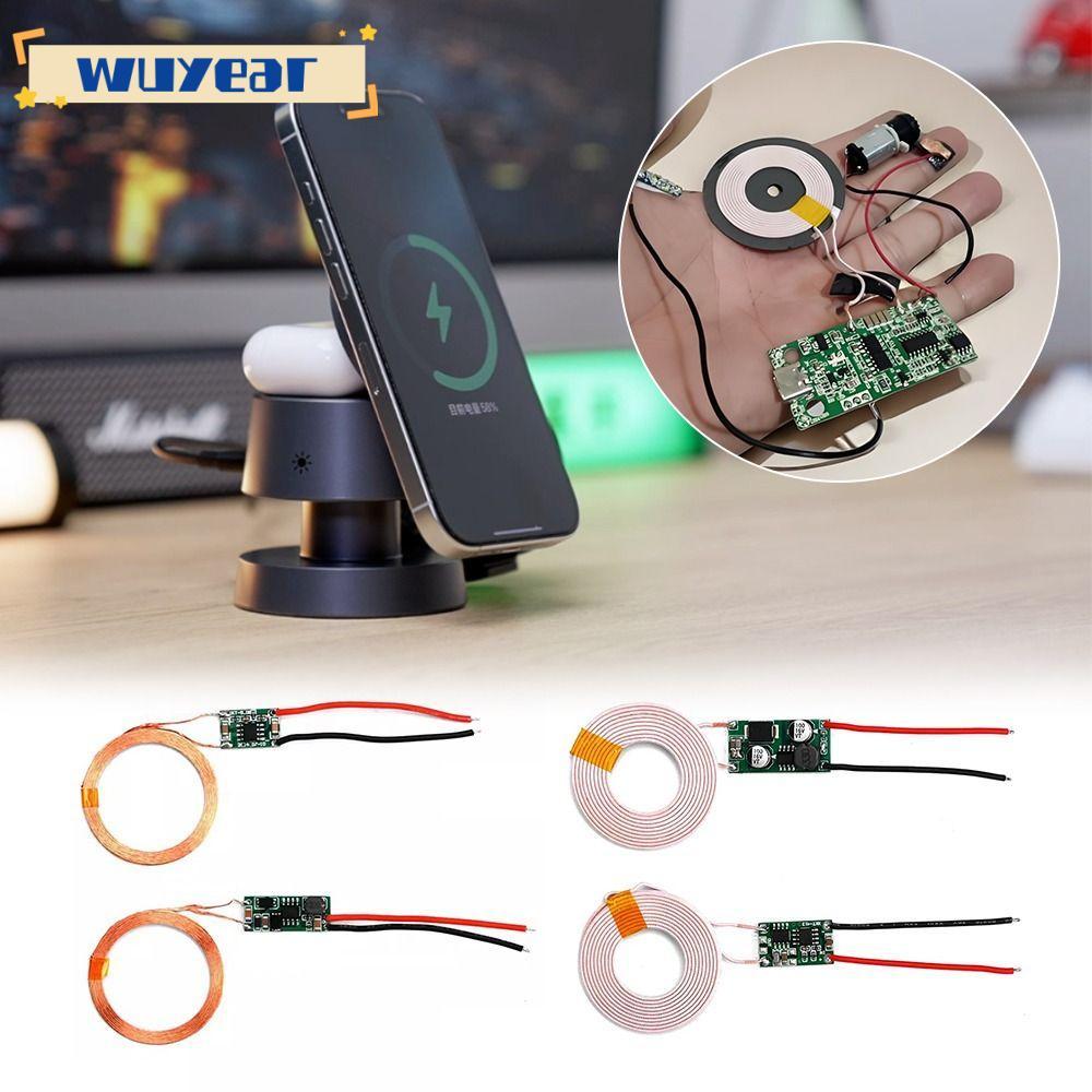 WUYEAR แหล่งจ่ายไฟไร้สาย, ตัวรับสัญญาณ 5V1A/5V2A โมดูลชาร์จไร้สาย, เครื่องส่งสัญญาณทดแทน DIY Wireles
