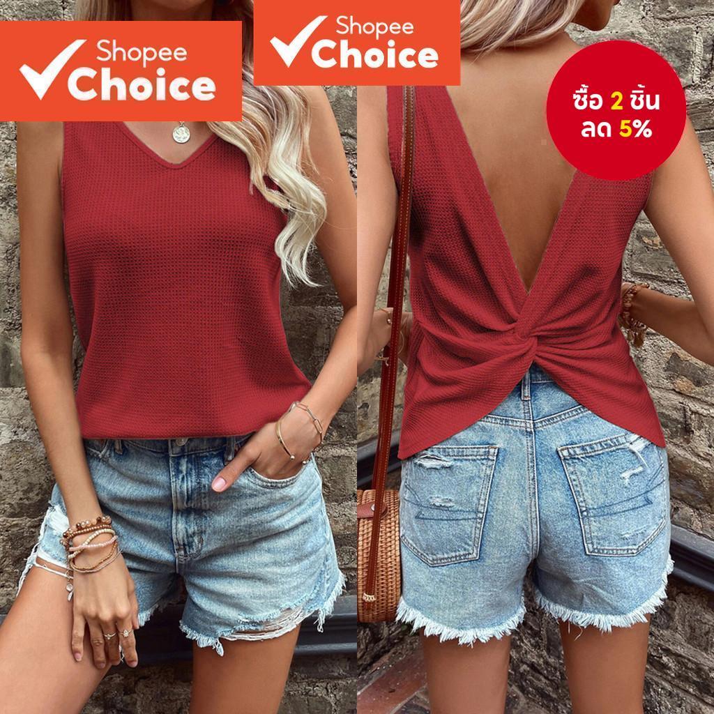 NS43-JAN24-A-เสื้อแขนกุดผูกโบว์-TKNS43BX175