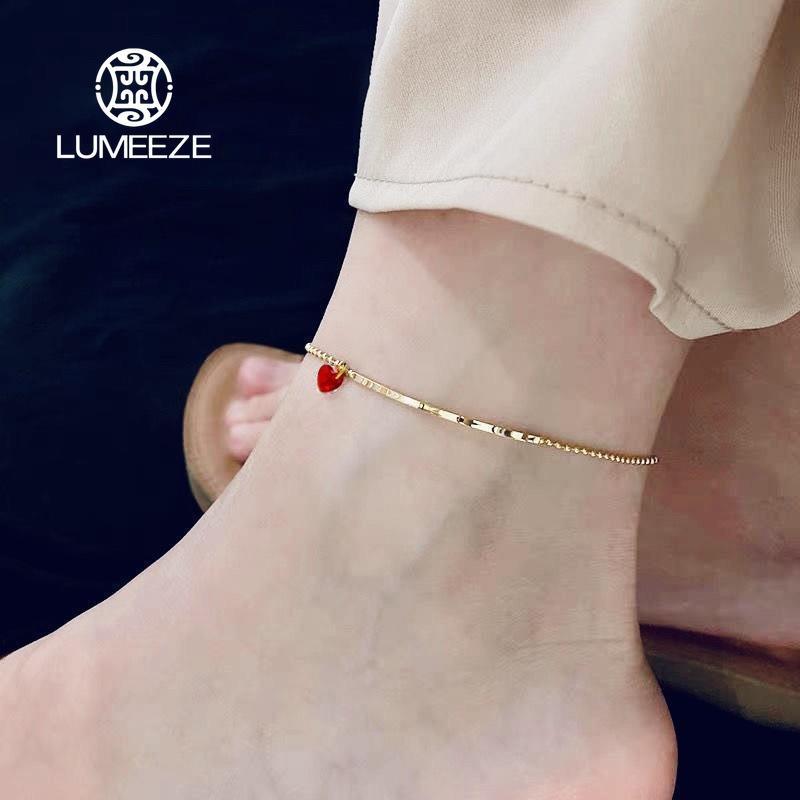LUMEZE 316L สแตนเลสหัวใจ Electrocardiogram สร้อยข้อเท้าสําหรับผู้หญิงและสาวไม่ซีดจางขาโซ่อินเทรนด์ Party เครื่องประดับของขวัญ 251215# ราคา ถูกที่สุด ดีลบีเคเค แกลเลอรีภาพที่ 6