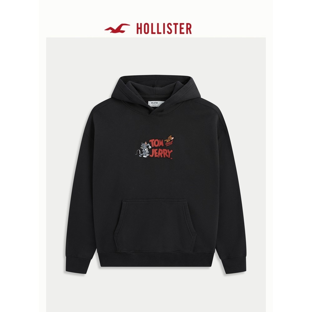Hollister สต็อกพร้อมขาย เสื้อกันหนาวลายเส้นแมวและเมาส์ สำหรับผู้ชายและผู้หญิง