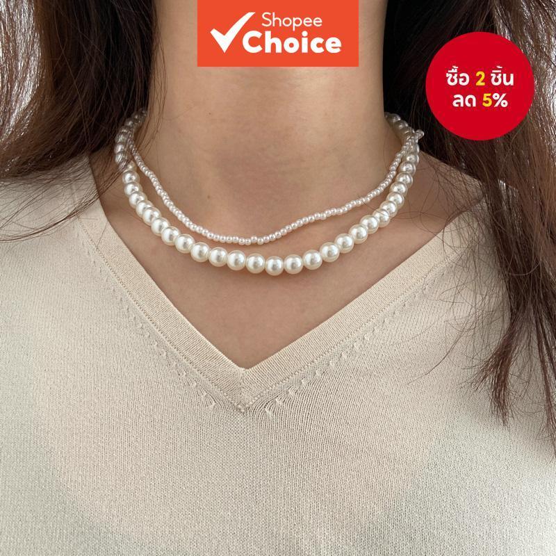 สร้อยคอมุก Ao Dai โมเดิร์น ปลอกคอมุกเทียม 2-3 ชั้นสําหรับผู้หญิงสไตล์หรูหรา