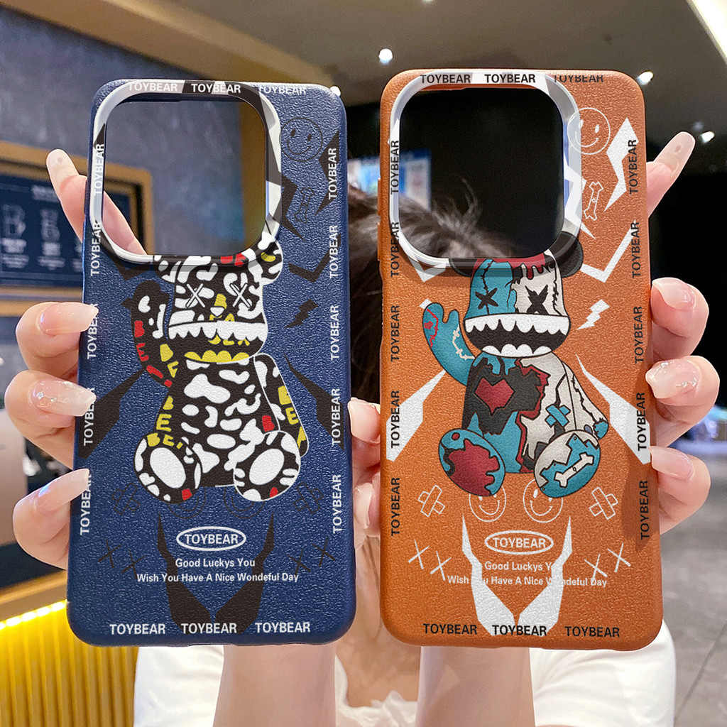 เข้ากันได้กับ ITEL S25 Ultra A70 A90 S23+ P40 A04 P55 Toy Bear Case Anti Drop Cover PW