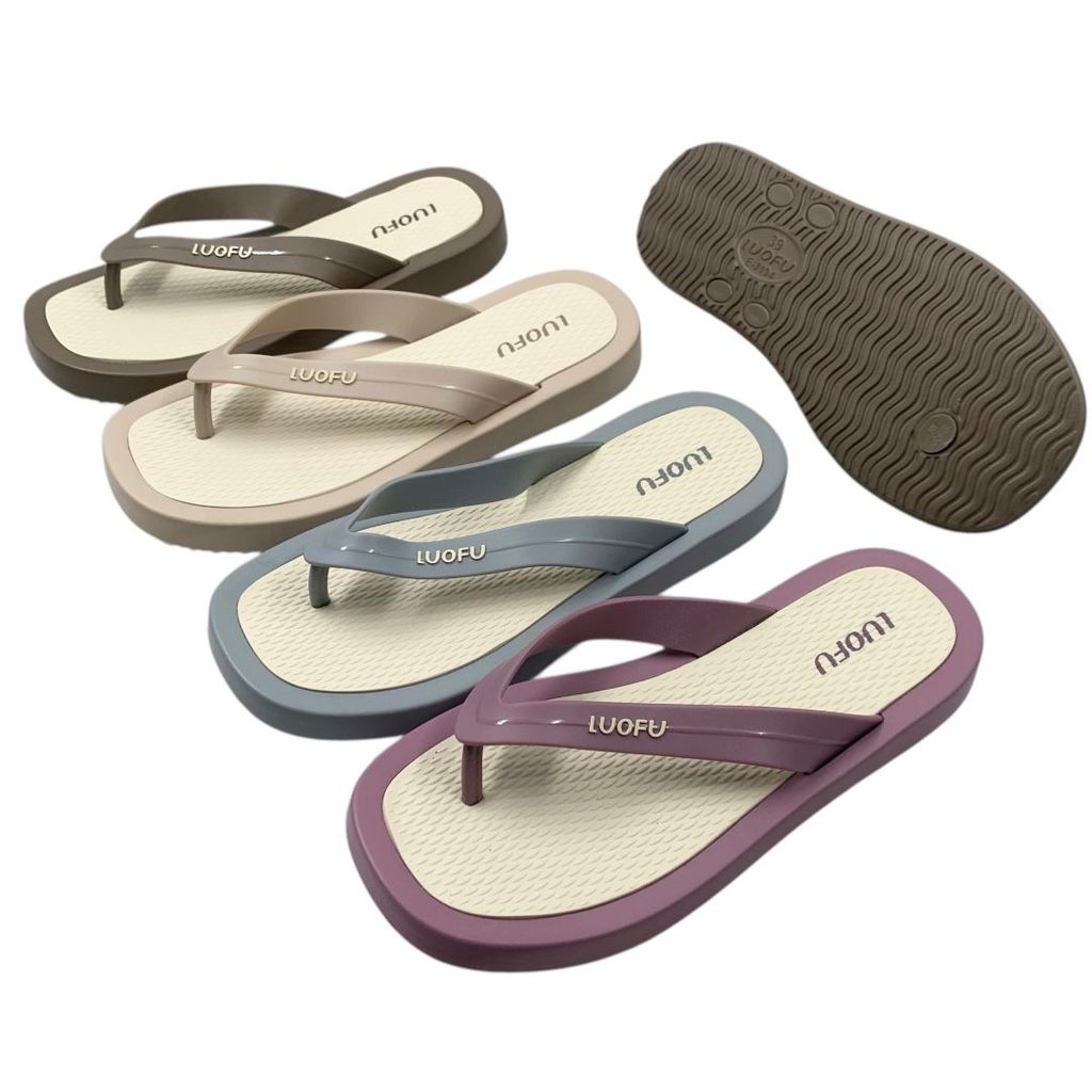 OS LUOFU รองเท้าแตะยางแบบนุ่มน้ําหนักเบาสําหรับผู้หญิงนําเข้า E7194B-BRE01 (AV5)