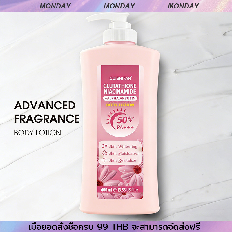 Glutathione Niacinamide Body Lotion 1000ml. โลชั่นผิวหอม เนรมิตผิวสวย กระจ่างใส พร้อมกันแดด โลชั่น