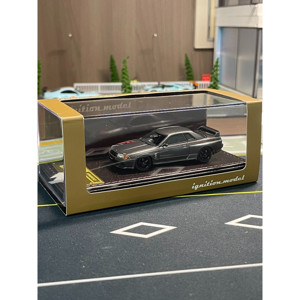 [จัดส่งฟรี] ig เรซิ่น 1: 64 โมเดลรถ Nissan Gtr32 Gun Grey ig Gold Label High-End Car Model Model Mod