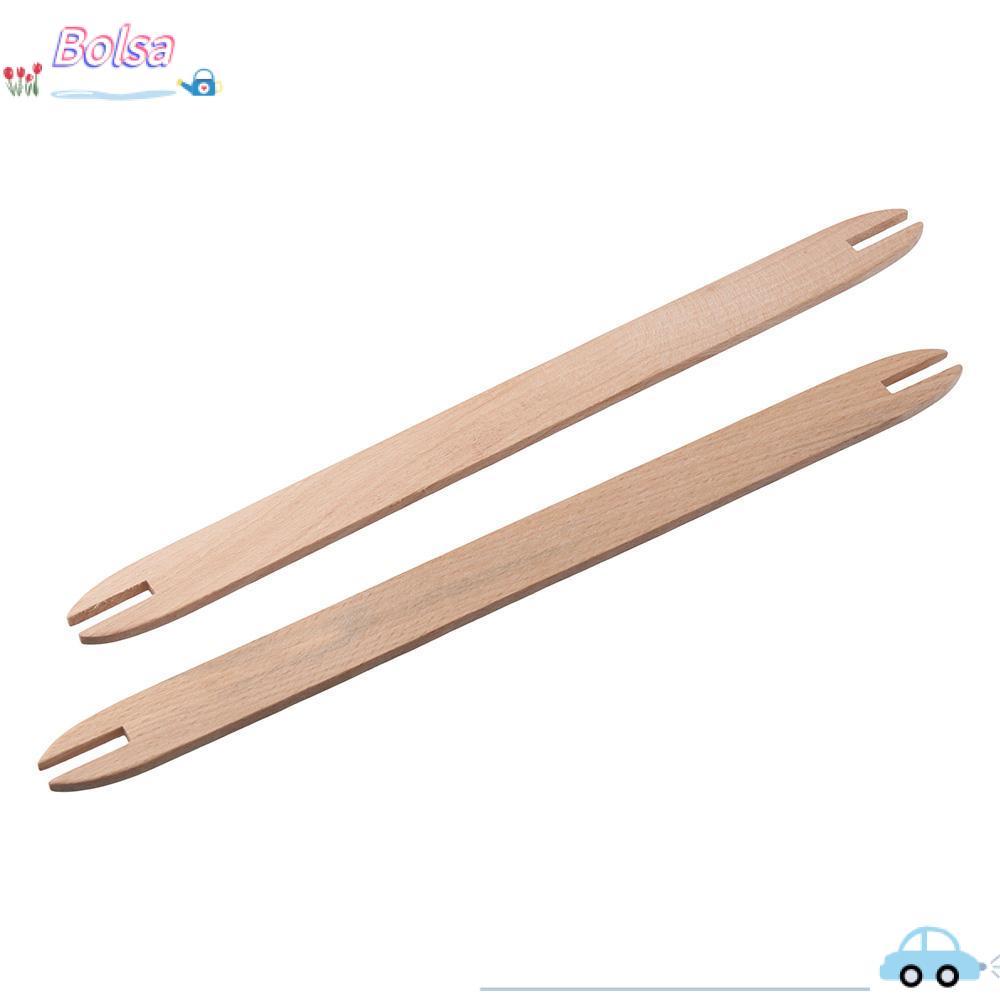 BOLSA เครื่องทอผ้า, Log สี 30*2.3 ซม.ทอผ้าเครื่องมือ, Loom 2 ชิ้นไม้ทอผ้ากระสวยงานฝีมือ DIY