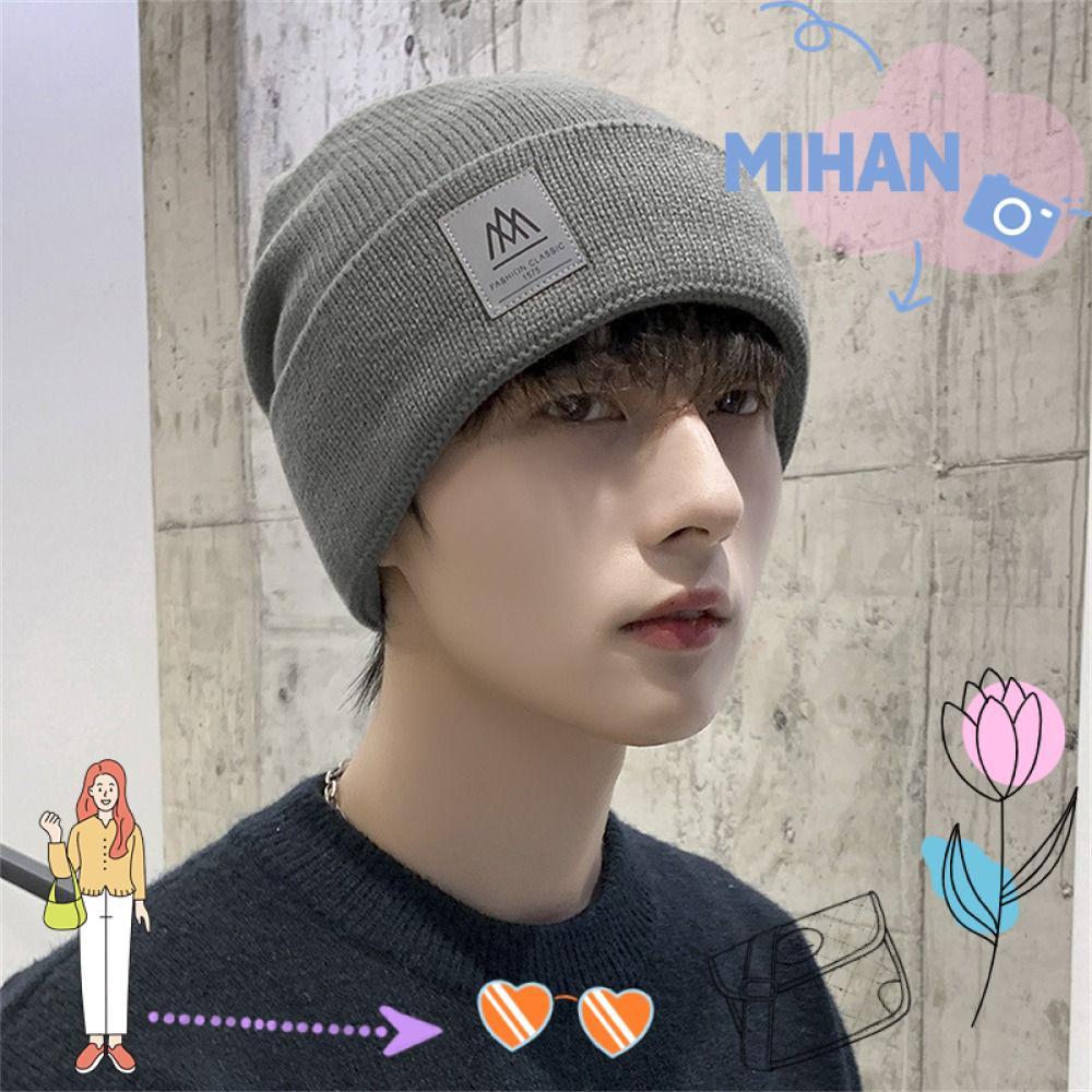 MIHAN หมวกถัก, หมวกฝากระโปรงอุ่นอเนกประสงค์, อุปกรณ์ป้องกันหูกันลมเย็นแบบสบาย ๆ สําหรับขี่กลางแจ้ง