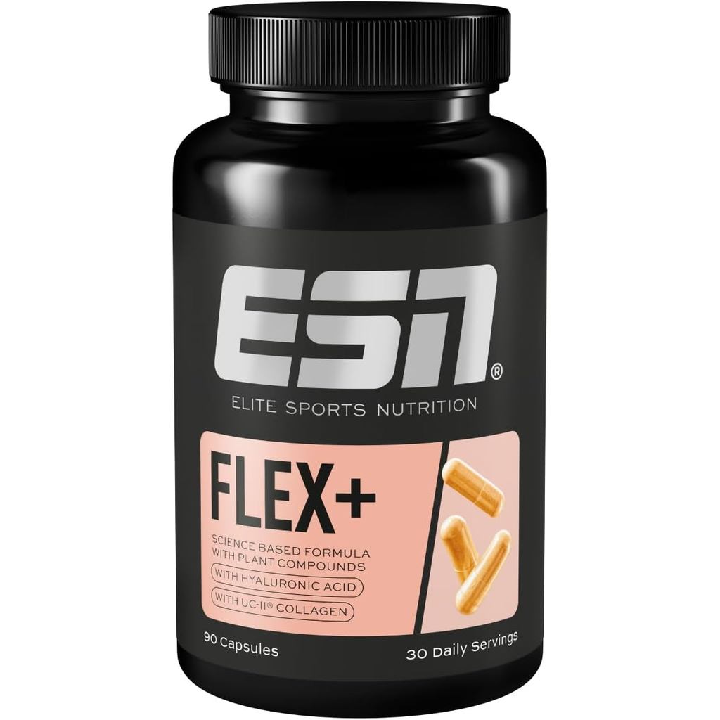 ESN Flex+, 90 แคปซูล พร้อมคอลลาเจน ไฮยาลูโรนิก แอซิด และจุลธาตุ – Made in Germany