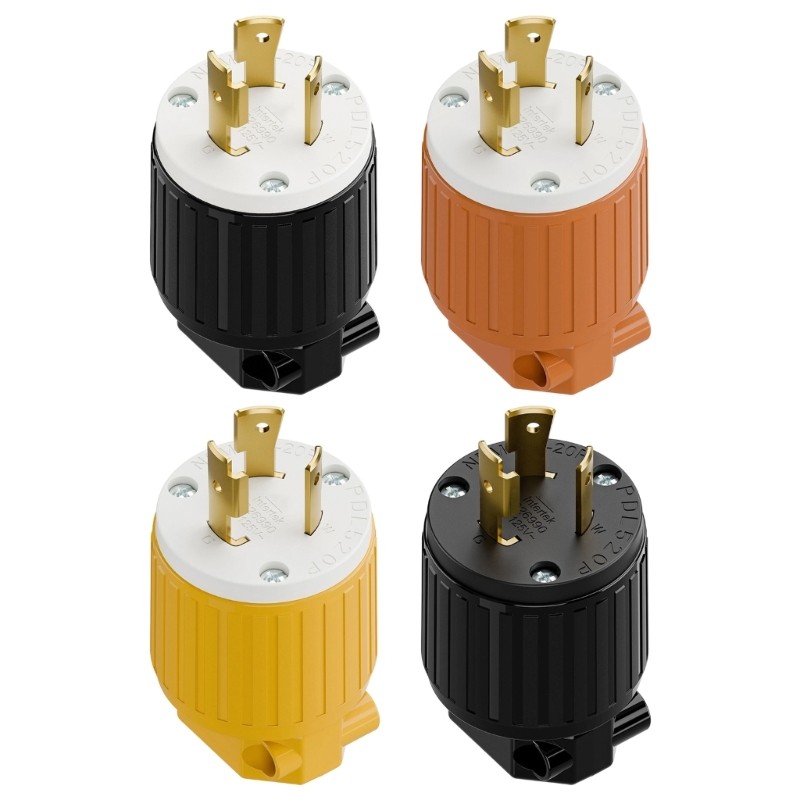QJ NEMA 5 20P 20A 125V ปลั๊กไฟขั้วต่อไฟฟ้าสําหรับเครื่องกําเนิดไฟฟ้าอุตสาหกรรม