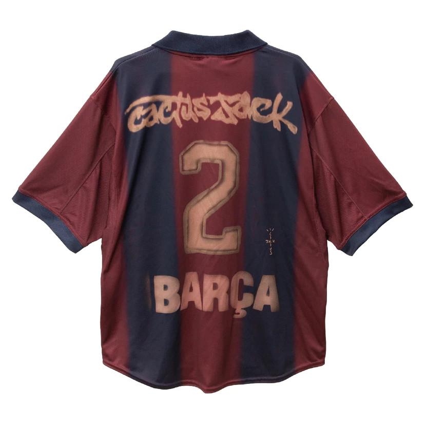 2000/01 Barcelona X Cactus Jack Retro Skull Reshaping Mens Fan Sports Football Shirt S-4XL