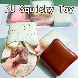 Sticky Toast Squishy Slow Rising Marshmallow Mint ช็อกโกแลตขนมปัง Soft Tender Squeeze ของเล่นความเครียดบรรเทามือผ่อนคลายของเล่น