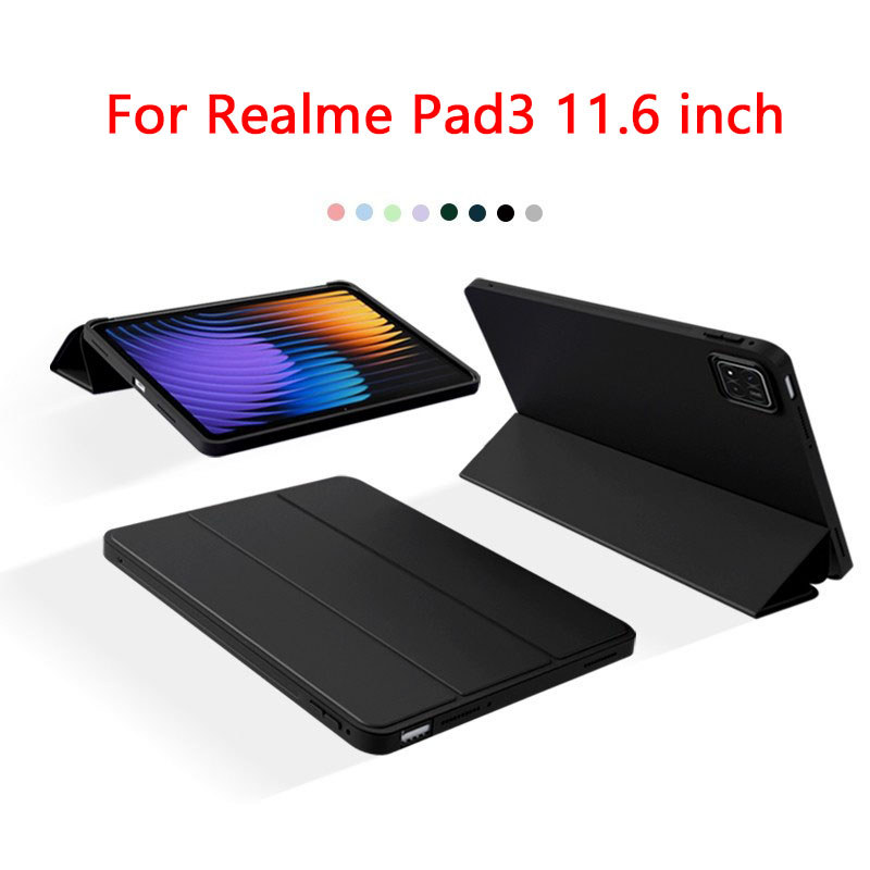 เคส สําหรับ Realme Pad3 11.6 นิ้ว Auto Wake up เคสสีพาสเทล สีสดใส For Realme Pad 3 050