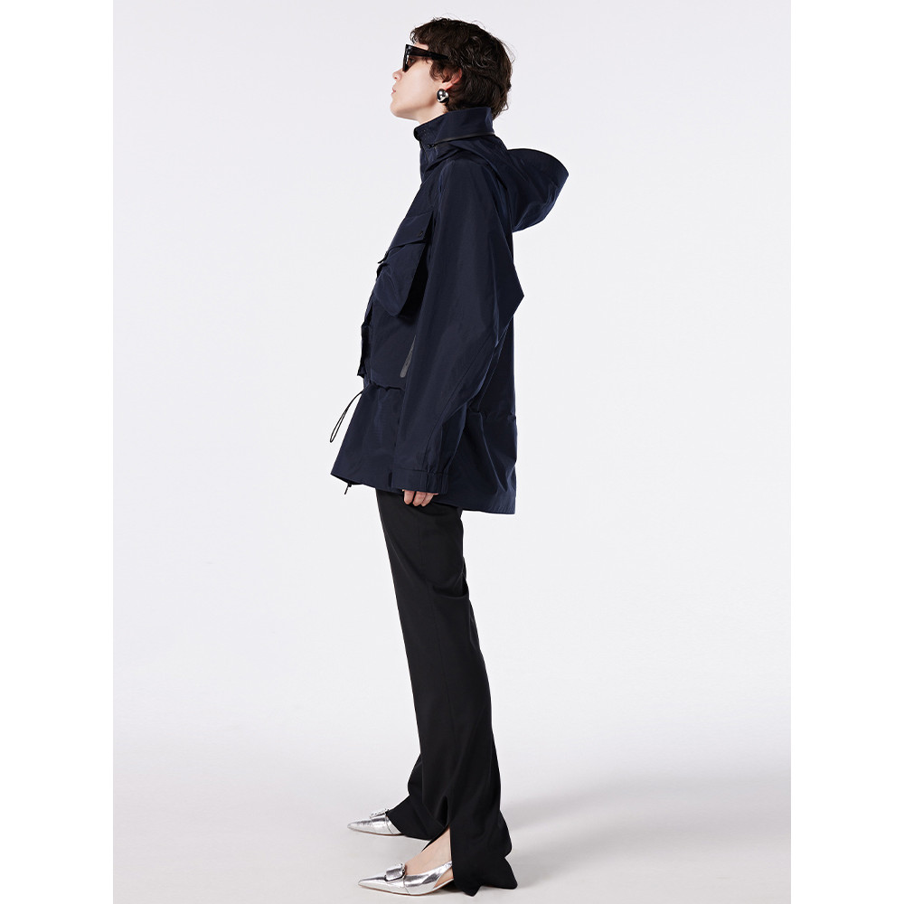 UOOYAA/UOOYAA 2023 ฤดูใบไม้ร่วงสไตล์ใหม่ {ฟังก์ชั่นเมือง} Series เสื้อแจ็คเก็ตโบว์สามมิติสีเข้ม