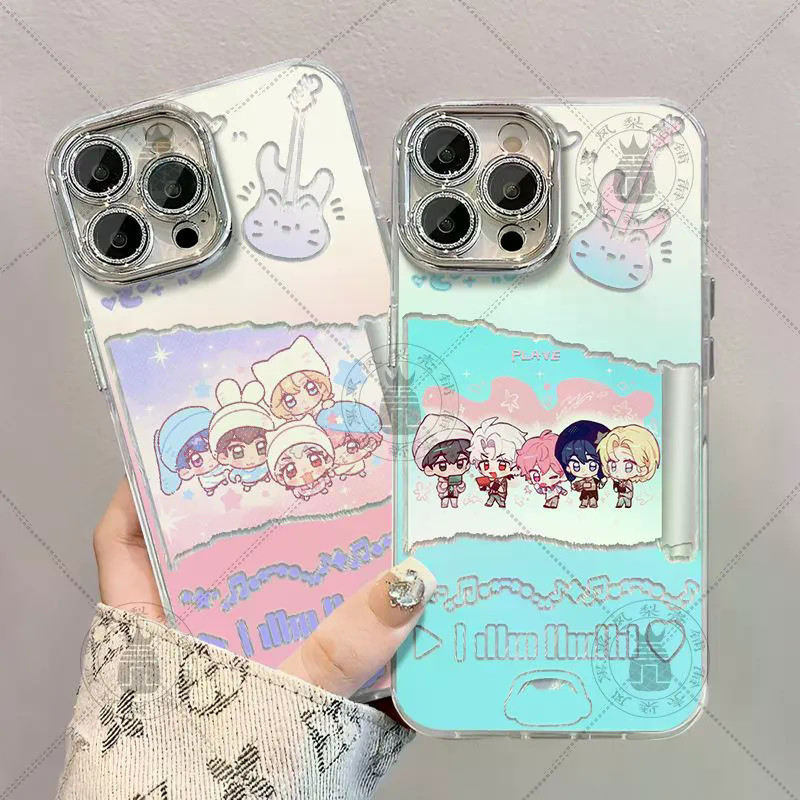 Plave Virtual Mens Group Feather Yarnเคสโทรศัพท์สําหรับIphone 17 16 15 14 Pro Max 13 12 Mini 11 Pro 