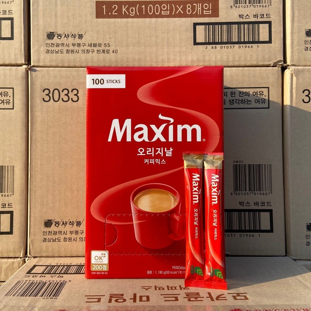 กาแฟนําเข้าเกาหลี รสดั้งเดิม Maxim/Maxim Coffee กาแฟเรดแม็กซิม กาแฟสําเร็จรูปสามในหนึ่งเดียว 1180g12