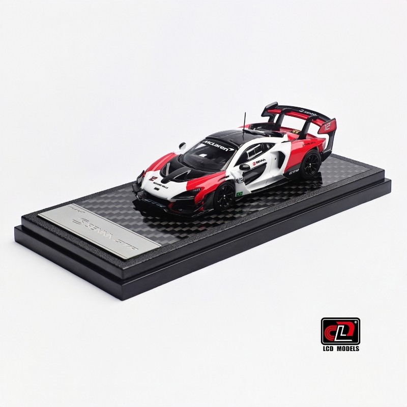 LCD 1: 64 McLaren Senna GTR McLaren Senna GTR โมเดลรถโลหะผสมสีขาวสีแดง-----ห้างสรรพสินค้า Yipin Sele