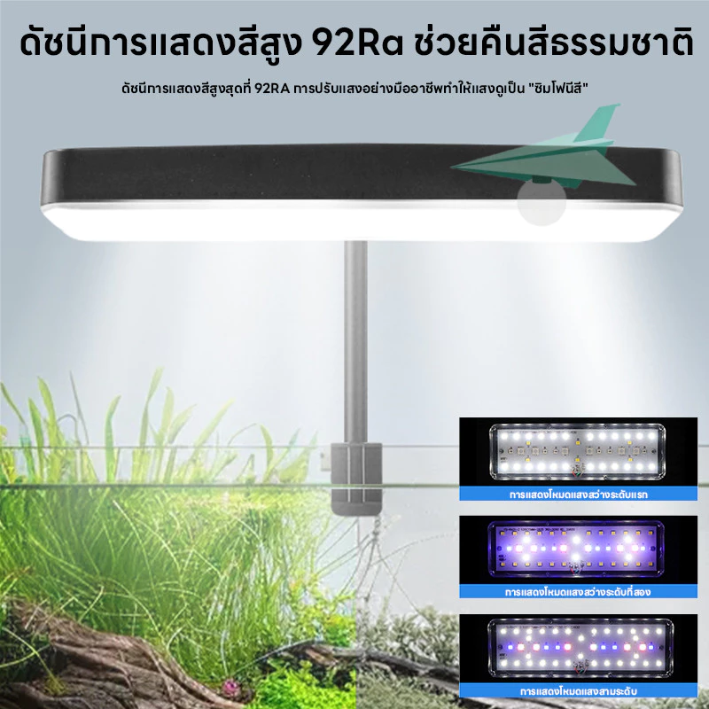 ไฟตู้ปลา LED ไฟ LED แบบกันน้ำ ไฟตกแต่งตู้ปลา ปรับมุม 360° กันน้ำประหยัดไฟ (Aquarium Light) thumbnail 5