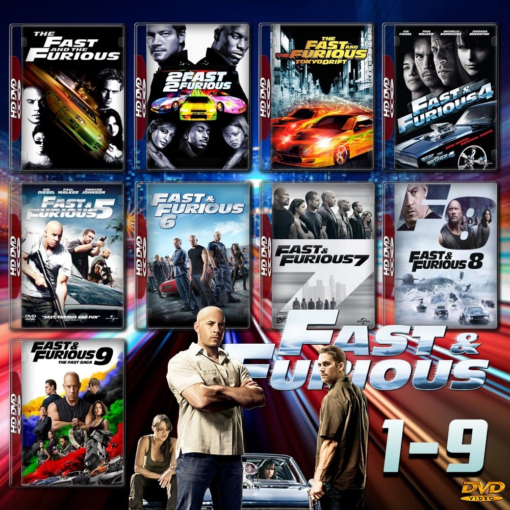 Fast And Furious เร็ว..แรงทะลุนรก ภาค 1-9+Hobbs&Shaw DVD Master พากย์ไทย